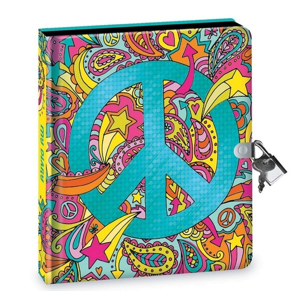 Other - Peace Sign Black Page Diary